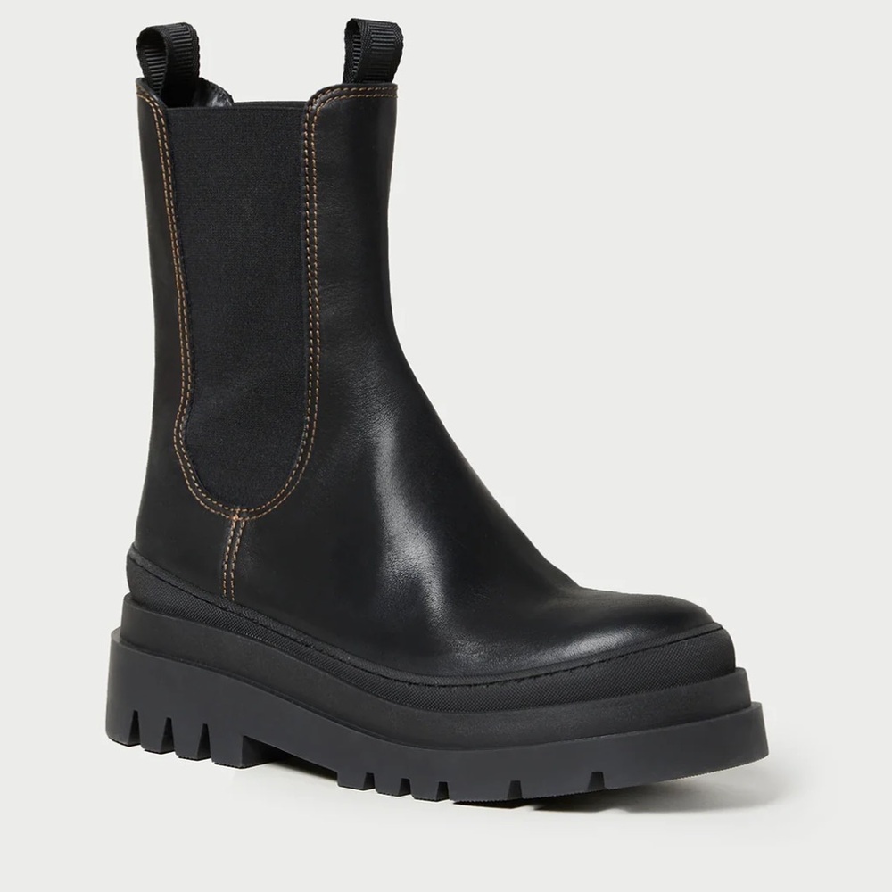 Loeffler Randall NEW Without tag  Carlota Black Chunky Lug Boot  7 1/2 -